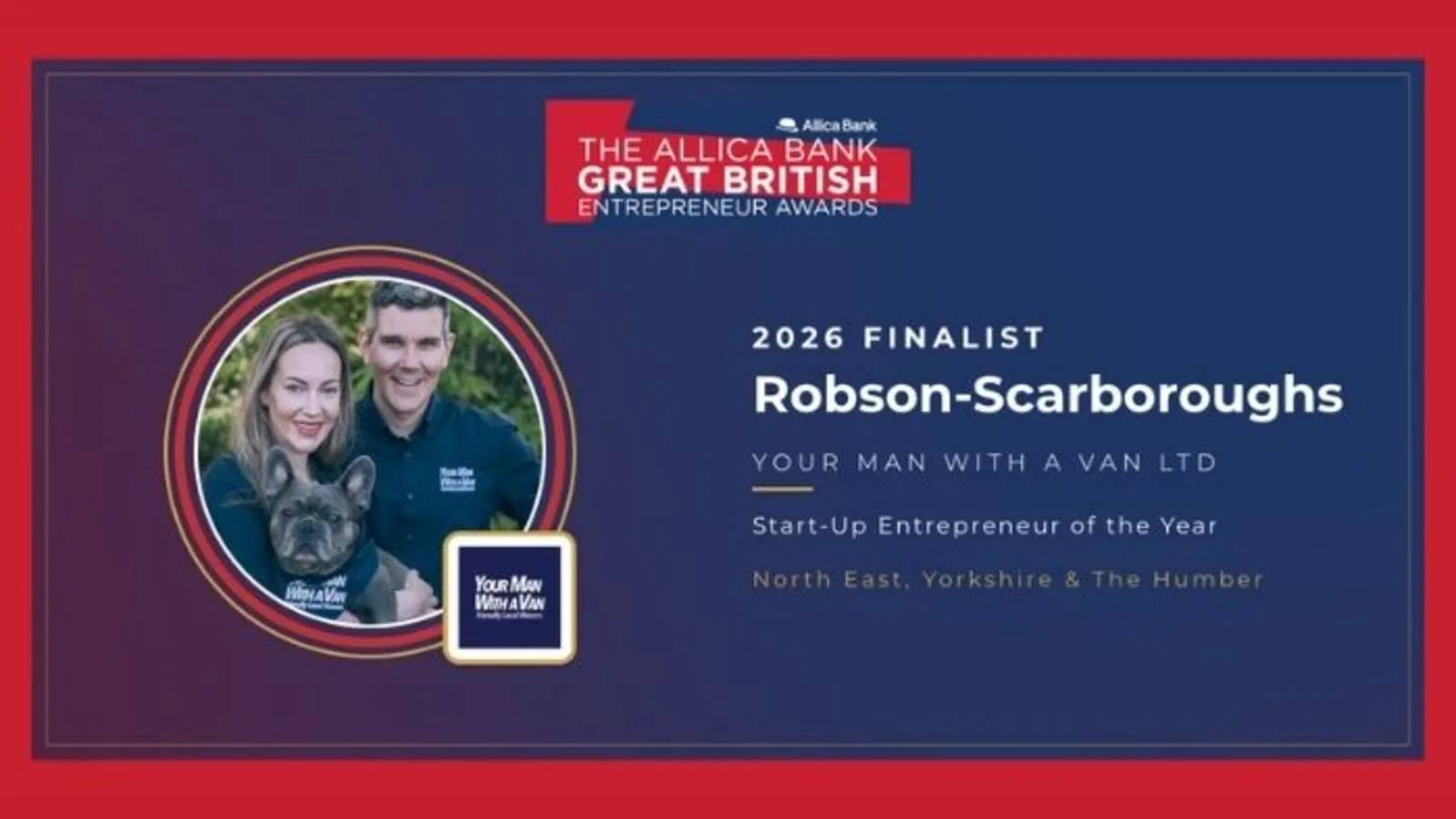 Your Man With A Van Named Finalist in 2026 Great British Entrepreneur Awards