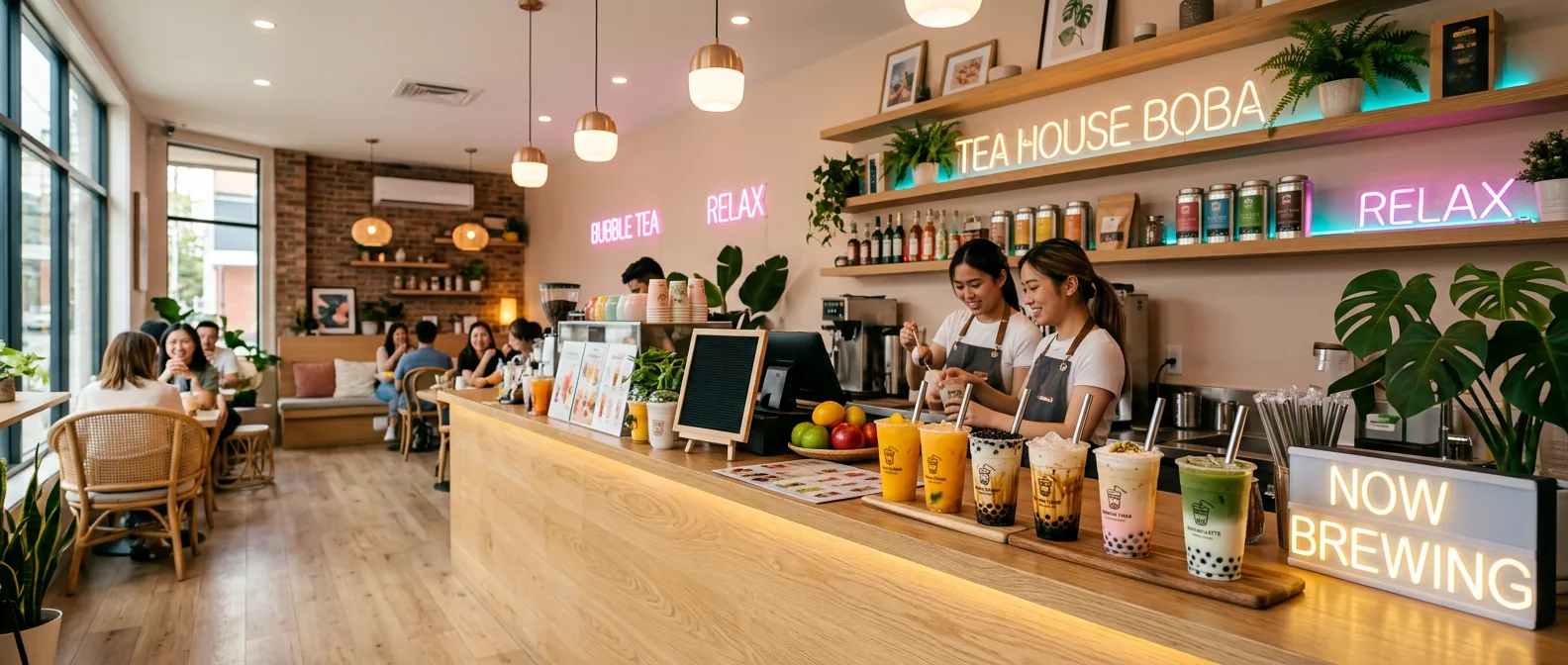 Tea House Boba franchise banner
